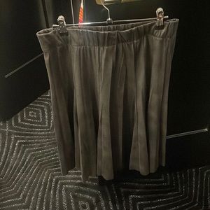 Nice faux leather flairy knee length skirt